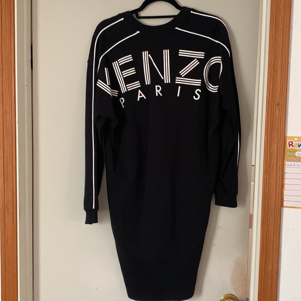Long Kenzo sweater purchased from Galleries Lafayette in Paris.